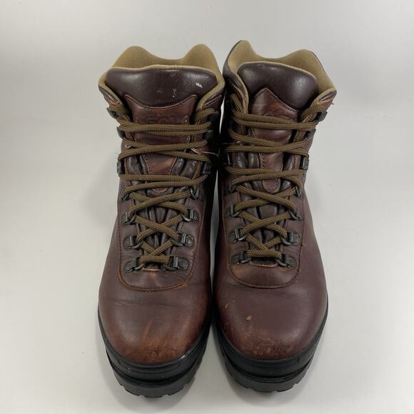 Asolo AFX 556 Hiking Boots Womens Size 9.5 Brown Leather Mid Lace Up Vibram - Picture 4 of 11